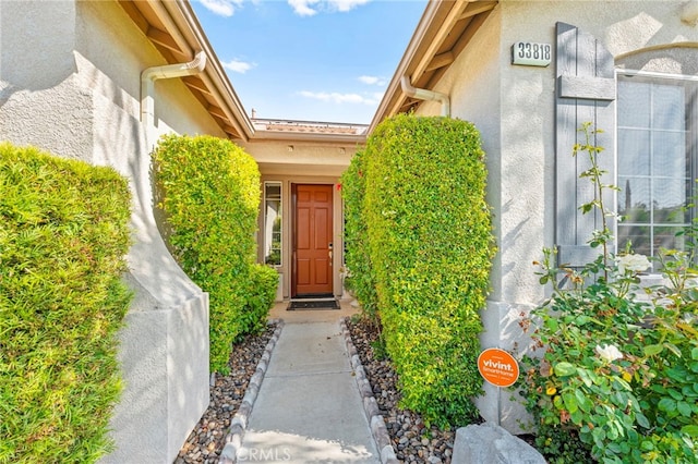 33818 Channel St, Temecula, CA 92592 - view of exterior entry with stucco siding