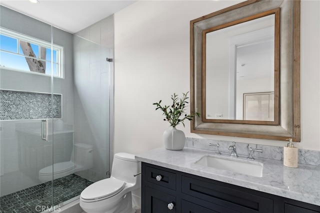 1456 Key Vw, Corona Del Mar, CA 92625 - bathroom featuring vanity and a shower stall