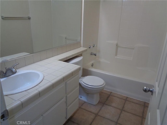 2425 Dixie St, Rosamond, CA 93560 - bathroom featuring vanity, shower / bath combination, and tile patterned flooring