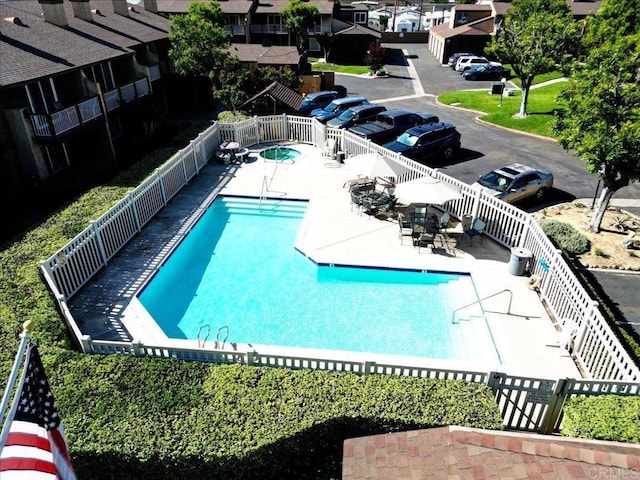 990 E Main St Unit A, El Cajon, CA 92021 - community pool with a patio and a residential view