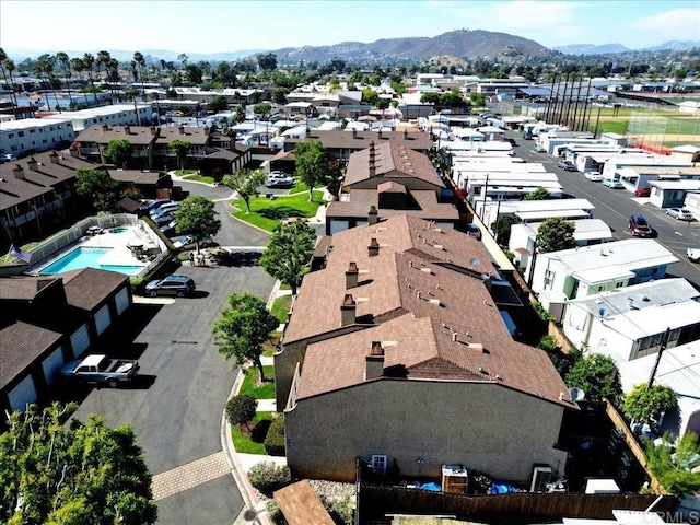 990 E Main St Unit A, El Cajon, CA 92021 - aerial view of residential area featuring a mountainous background and a pool