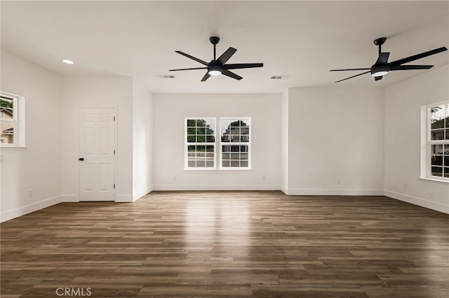 255 Sparrow Ct, Red Bluff, CA 96080 - spare room with healthy amount of natural light, a ceiling fan, wood finished floors, and recessed lighting
