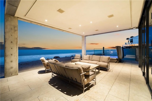 35411 Beach Rd, Dana Point, CA 92624 - view of patio featuring an outdoor hangout area and a water view