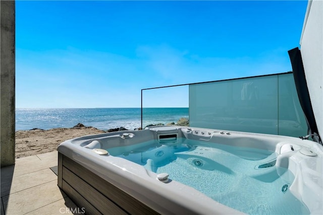 35411 Beach Rd, Dana Point, CA 92624 - view of pool with a water view and a hot tub