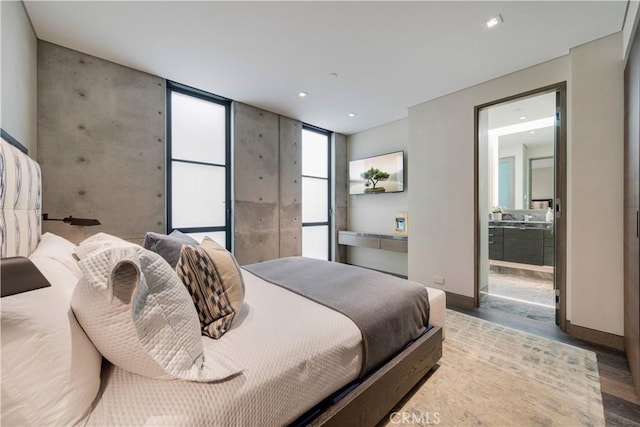35411 Beach Rd, Dana Point, CA 92624 - bedroom with wood finished floors, recessed lighting, and ensuite bathroom