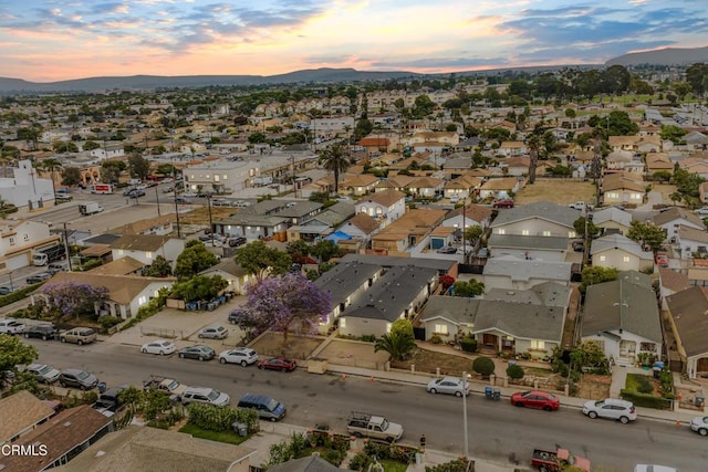 136 N Garfield Ave, Oxnard, CA 93030 - aerial view at dusk of a residential view and a mountain view