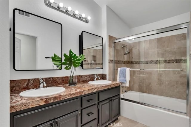 37 Conch Reef, Aliso Viejo, CA 92656 - bathroom with double vanity and shower / bath combination with glass door