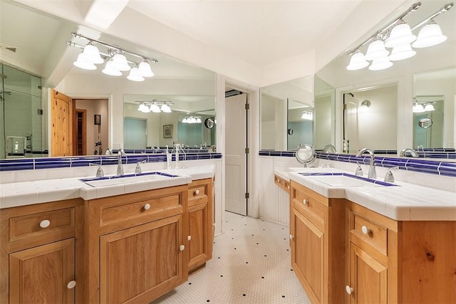 28971 N Shore Rd, Lake Arrowhead, CA 92352 - full bath featuring vanity and tile patterned floors