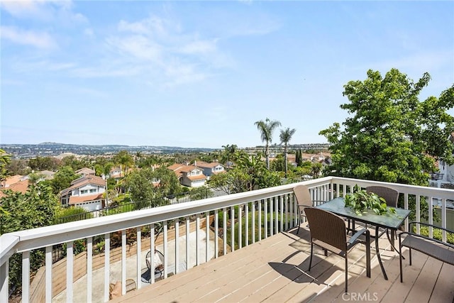 28245 Via Alfonse, Laguna Niguel, CA 92677 - wooden terrace with outdoor dining space and a residential view