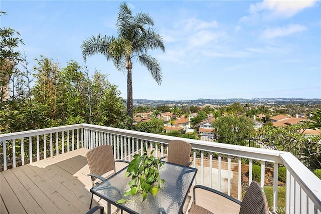 28245 Via Alfonse, Laguna Niguel, CA 92677 - wooden terrace with outdoor dining area and a residential view