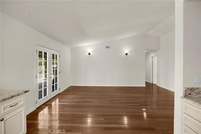 8291 Jennet St, Rancho Cucamonga, CA 91701 - unfurnished living room featuring hardwood / wood-style floors and vaulted ceiling