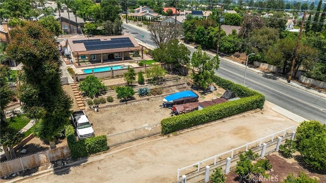 8291 Jennet St, Rancho Cucamonga, CA 91701 - aerial view of property and surrounding area featuring a pool area