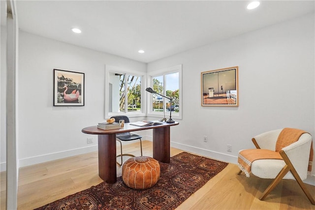 3119 Gibraltar Ave, Costa Mesa, CA 92626 - office area with light wood-type flooring and recessed lighting