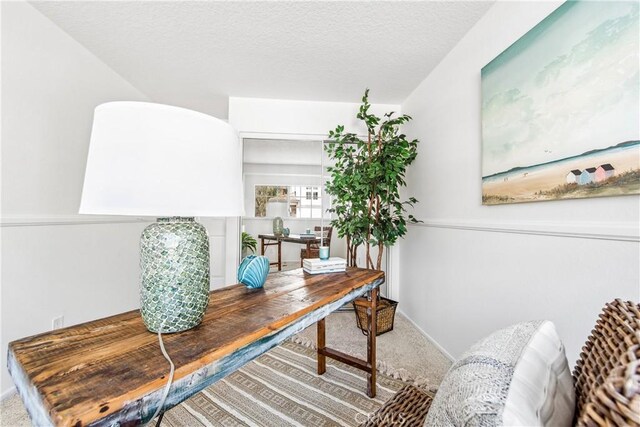 18051 Wakefield Ln Unit 106, Huntington Beach, CA 92648 - carpeted office space with a textured ceiling and baseboards