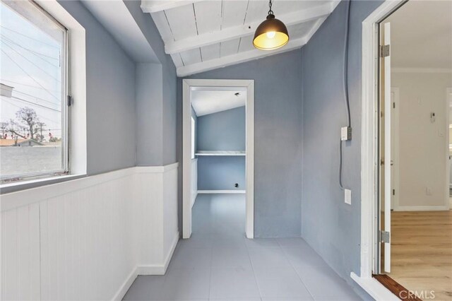 2422 E 115th St, Los Angeles, CA 90059 - hallway featuring a wainscoted wall