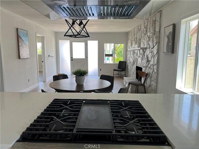 1350 Pleasant View Ave, Corona, CA 92882 - dining space with baseboards
