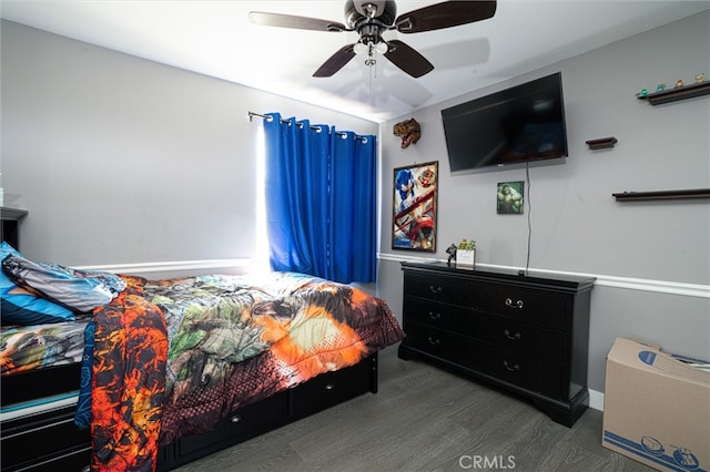 39269 Clear View Ct, Palmdale, CA 93551 - bedroom featuring ceiling fan and wood finished floors