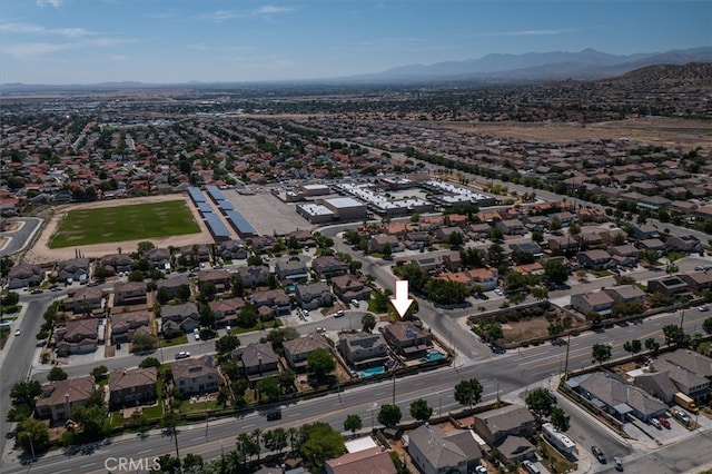 39269 Clear View Ct, Palmdale, CA 93551 - aerial view of property's location featuring a mountain backdrop and nearby suburban area