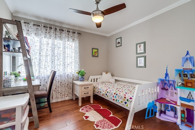 24813 Sagecrest Cir, Stevenson Ranch, CA 91381 - bedroom featuring wood finished floors and ornamental molding