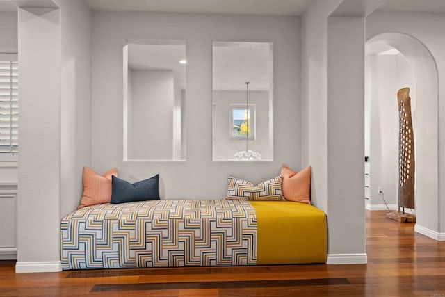 2830 Paradise Ridge Ct, Chula Vista, CA 91915 - bedroom featuring arched walkways and wood finished floors