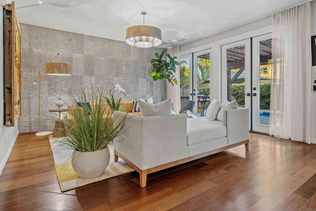 2830 Paradise Ridge Ct, Chula Vista, CA 91915 - living room with french doors and wood finished floors