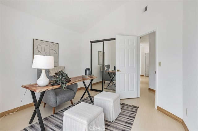 407 Mountain Laurel Ct, Mountain View, CA 94043 - office space with baseboards and high vaulted ceiling
