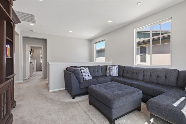 531 Owens River Dr, Oxnard, CA 93036 - living room featuring light carpet and recessed lighting