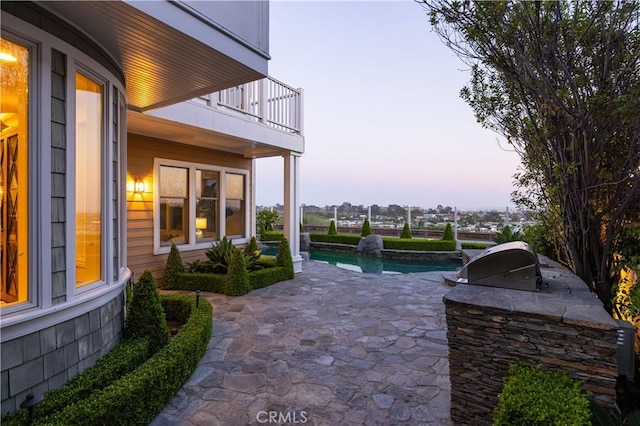 57 Cape Andover, Newport Beach, CA 92660 - patio / terrace featuring an outdoor kitchen, a patio, and an outdoor pool
