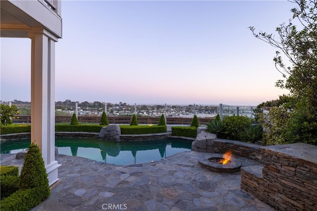 57 Cape Andover, Newport Beach, CA 92660 - outdoor pool featuring a fire pit and a patio area