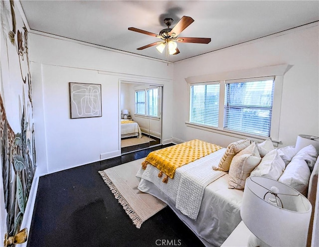4216 Dalton Ave, Los Angeles, CA 90062 - bedroom featuring a closet and a ceiling fan