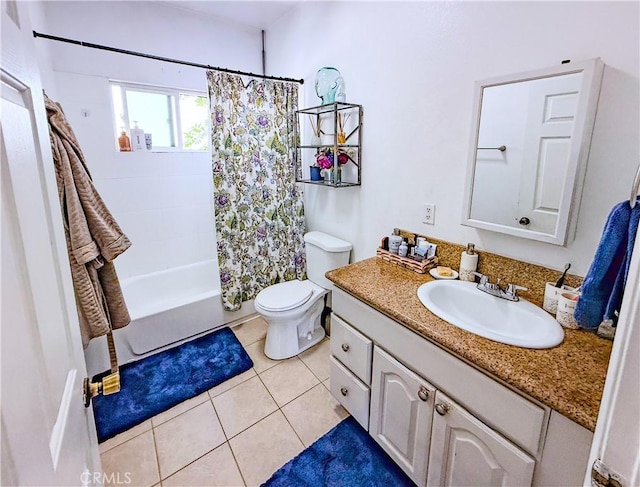 4216 Dalton Ave, Los Angeles, CA 90062 - bathroom featuring vanity, tile patterned flooring, and shower / bathtub combination with curtain