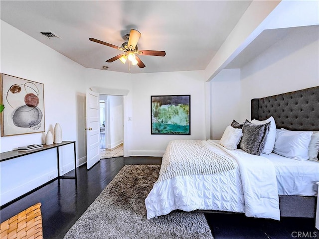 4216 Dalton Ave, Los Angeles, CA 90062 - bedroom with a ceiling fan and wood finished floors
