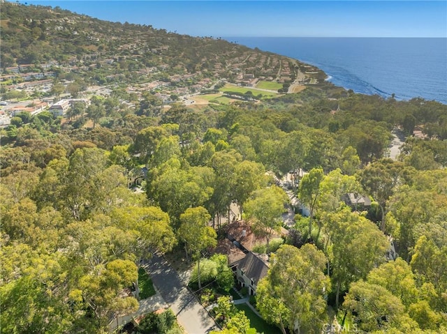 105 Via Capay, Palos Verdes Estates, CA 90274 - aerial overview of property's location featuring a nearby body of water and a heavily wooded area