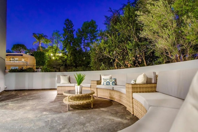 940 Burleigh Dr, Pasadena, CA 91105 - patio at twilight featuring an outdoor hangout area and a patio
