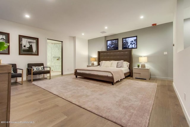 940 Burleigh Dr, Pasadena, CA 91105 - bedroom featuring light wood-style flooring and recessed lighting
