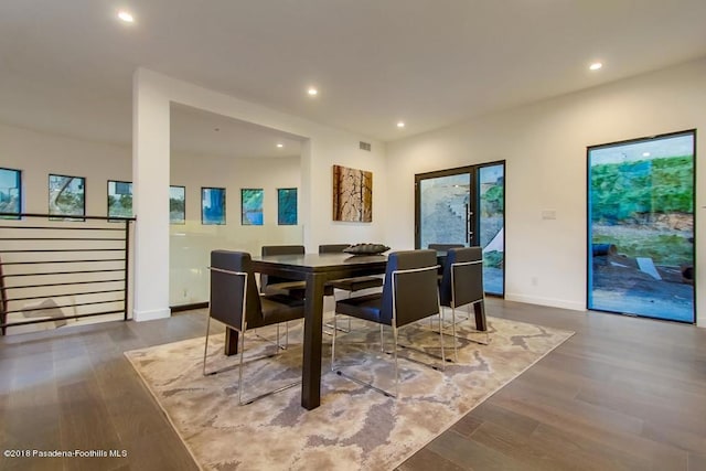 940 Burleigh Dr, Pasadena, CA 91105 - dining space with recessed lighting and wood finished floors