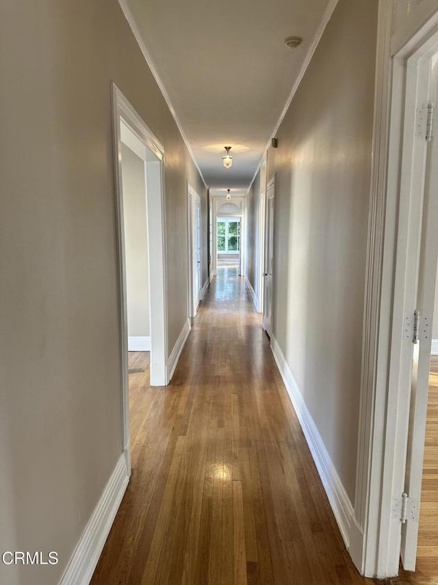 1425 Wentworth Ave, Pasadena, CA 91106 - hall with dark wood-style flooring and ornamental molding