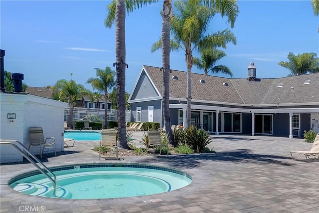 195 Morristown Ln, Costa Mesa, CA 92626 - community pool featuring a patio area and a hot tub