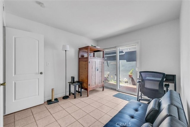 195 Morristown Ln, Costa Mesa, CA 92626 - living area featuring light tile patterned floors and baseboards