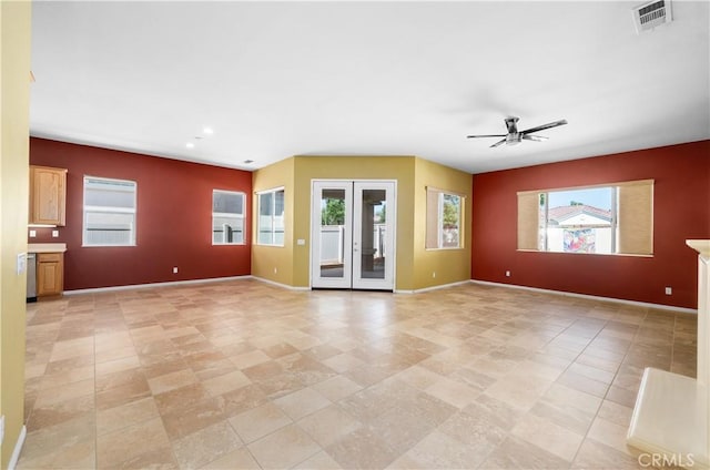1706 Brittney Rd, Beaumont, CA 92223 - unfurnished living room with a ceiling fan and recessed lighting