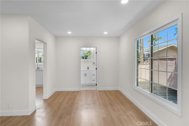 12815 Rexton St, Norwalk, CA 90650 - unfurnished room with light wood-style flooring and recessed lighting