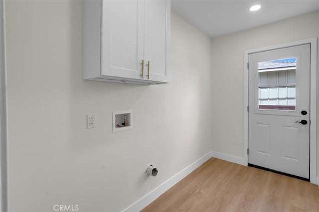 12815 Rexton St, Norwalk, CA 90650 - washroom featuring cabinet space, light wood finished floors, washer hookup, and recessed lighting