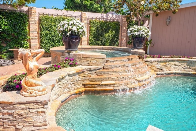 12711 Leroy Ave, Garden Grove, CA 92841 - view of swimming pool featuring a pool with connected hot tub
