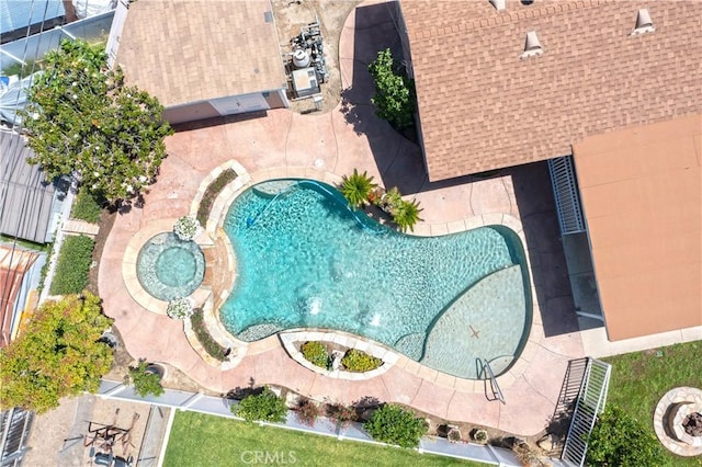 12711 Leroy Ave, Garden Grove, CA 92841 - aerial view of a pool