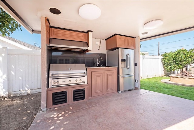 12711 Leroy Ave, Garden Grove, CA 92841 - view of patio / terrace with exterior kitchen and a sink