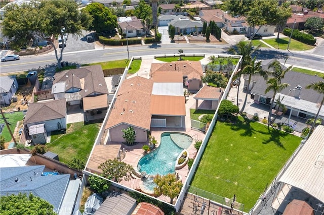 12711 Leroy Ave, Garden Grove, CA 92841 - aerial view of residential area with a pool