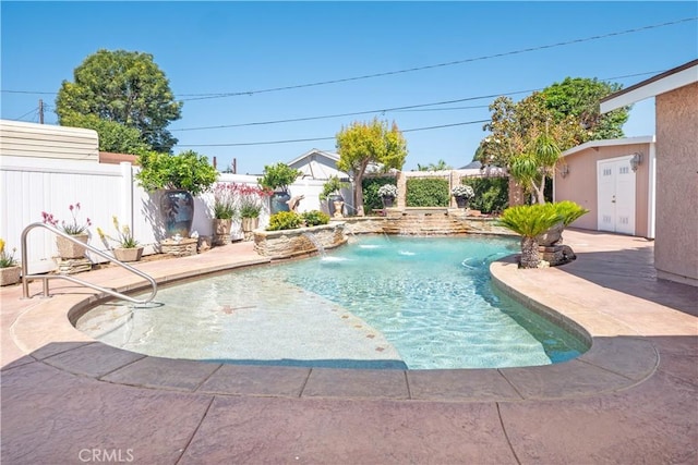 12711 Leroy Ave, Garden Grove, CA 92841 - view of pool with a fenced backyard and a patio area