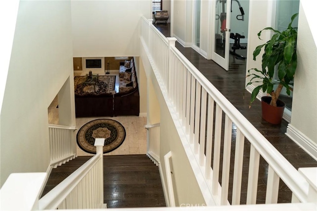 2417 Lenai Cir, Corona, CA 92879 - stairs with wood finished floors