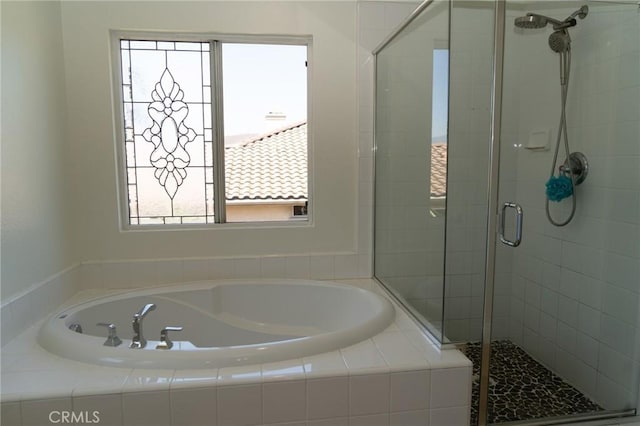 2417 Lenai Cir, Corona, CA 92879 - bathroom featuring a garden tub and a shower stall