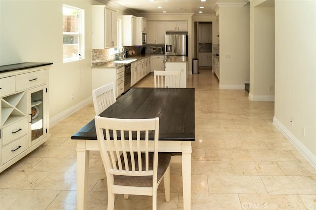 2417 Lenai Cir, Corona, CA 92879 - dining room with ornamental molding and recessed lighting